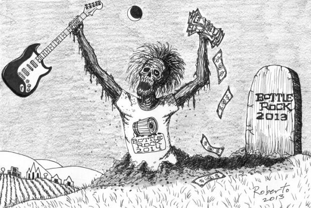 Editorial Cartoon: BottleRock — never say die?
